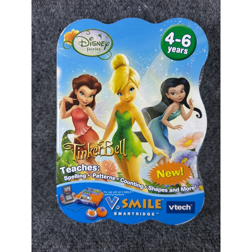 Vtech V.Smile Smartridge Disney Fairies Tinker Bell New Sealed